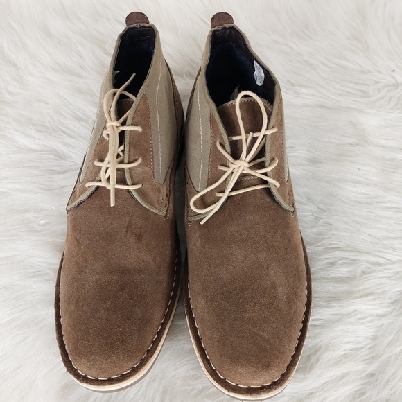 Steve Madden Men's Ankle Boots Hotshot Chukkas Lace-up Taupe/Beige Suede size 13 - Picture 2 of 9